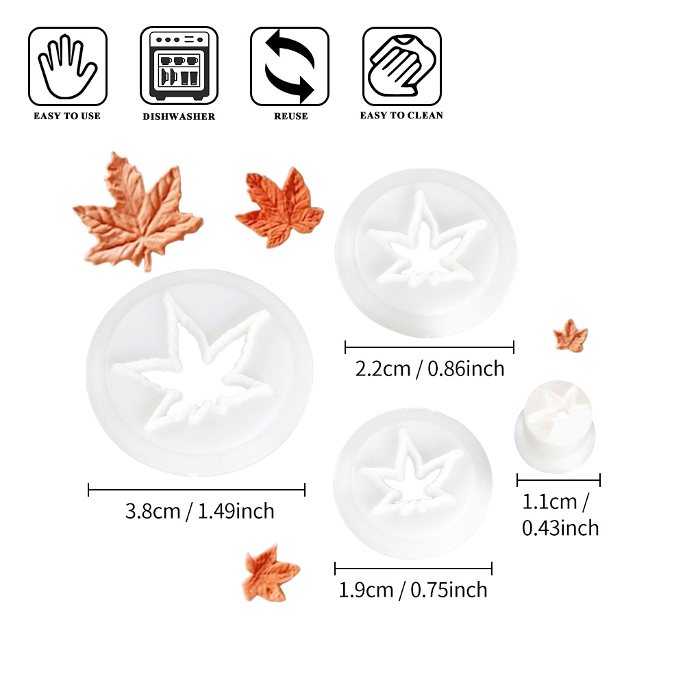 Fall Maple Leaf Plastic Cutter - Cookies Pack ulasan dan harga