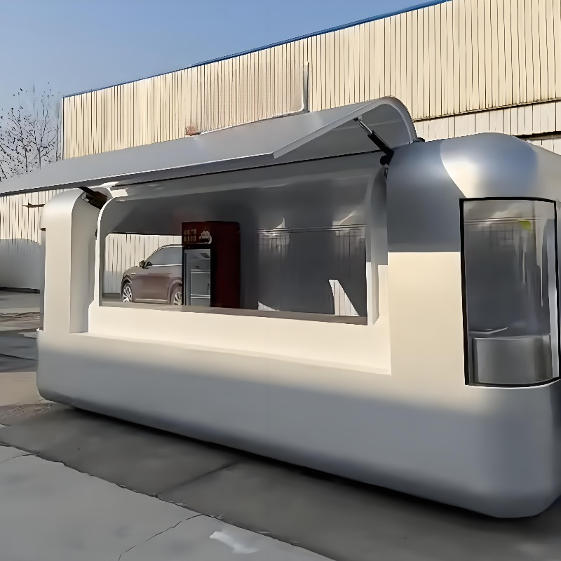 Round Movable Food Trailer Por - Food Snacks Drinks ulasan dan harga
